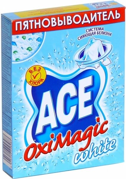 Ace пятновыводитель oxi magic white 500г фото