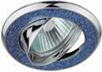 Светильник декор MR16(GU5.3) 12V (220V) 50Вт "круглый  со стеклян. крошкой" хром/синий блеск ЭРА