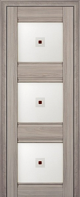 Дверное полотно экошпон стекло 4 X Орех Пекан (Серый Дуб)  800*2000 мм УЦЕНКА