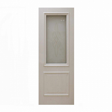 Дверное полотно ПВХ 2D стекло Дуэт Дуб Ивори 600*2000мм