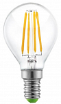 Лампа светодиодная LED-шар 5Вт 160-260В 3000К 450Лм Е14 прозрачная ASD