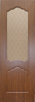 Геона Дверное полотно Классика стекло Каштановый цвет 600мм 1 СОРТ