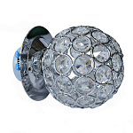 Светильник декор G9 220V 40Вт  "шар с хрусталем" серебро/прозрачный ЭРА