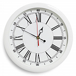 Часы настенные круглые "Классика", римские цифры, белый обод 2436368