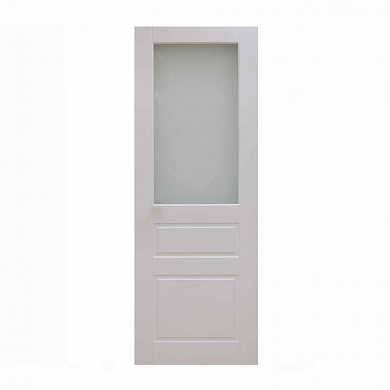 Дверное полотно POLARIS стекло Честер Эмаль белая 600мм