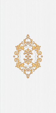 Плитка обл.декор.ВСТАВКА (500*250) Банкетный белый КОРОНА