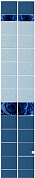 Панель ПВХ 2,7*0,25 Капли росы синий Панно (2шт) UNIQUE