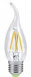 Лампа светодиодная LED-СВЕЧА НА ВЕТРУ  5Вт 160-260В 4000К 450Лм Е27 прозрачная ASD