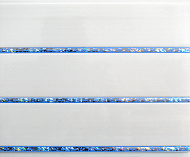 Панель ПВХ потолочная 3,0*0,24*0,008 Софито Элегия голубая 3-х секционная