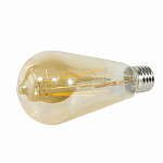 Лампа светодиодная LED-ST64 5Вт 230В 3000К 450Лм Е27 золотистая IN HOME