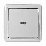 Выключатель Sedna СУ 1-клав. подсветка белый (10)