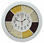 Часы настенные Авангард 1Б5 Фасоль-макароны-семечка белая(пласт)бел