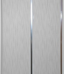 Панель ПВХ потолочная 3,0*0,24*0,008 Софито 2 полосы серебро вогнутая