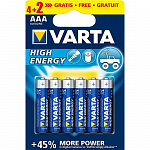 Батарейка AAA High Energy (Longlife Power) VARTA блистер 4+2