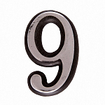 Цифра дверная "9" хром самокл.