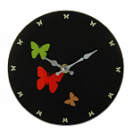 Часы настенные круглые "Есения" с подставкой Бабочки d=17см   1578718