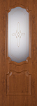 Дверное полотно ПВХ 2D стекло Пальмира Орех светлый 600*2000 мм