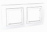 Рамка Unica 2 места с декор.элементом белый (10)