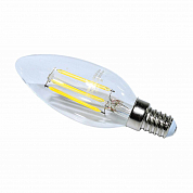 Лампа светодиодная LED-СВЕЧА 7Вт 230В 4000К 630Лм Е14 прозрачная IN HOME