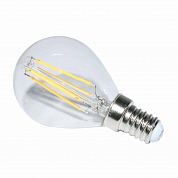 Лампа светодиодная LED-Шар 5Вт 230В 3000К 450Лм Е14 прозрачная IN HOME