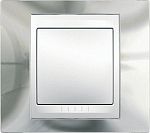 Рамка Uniсa 1 места серебро/белый (5)